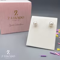 گوشواره میخی طرح مروارید سایز C کد E27875