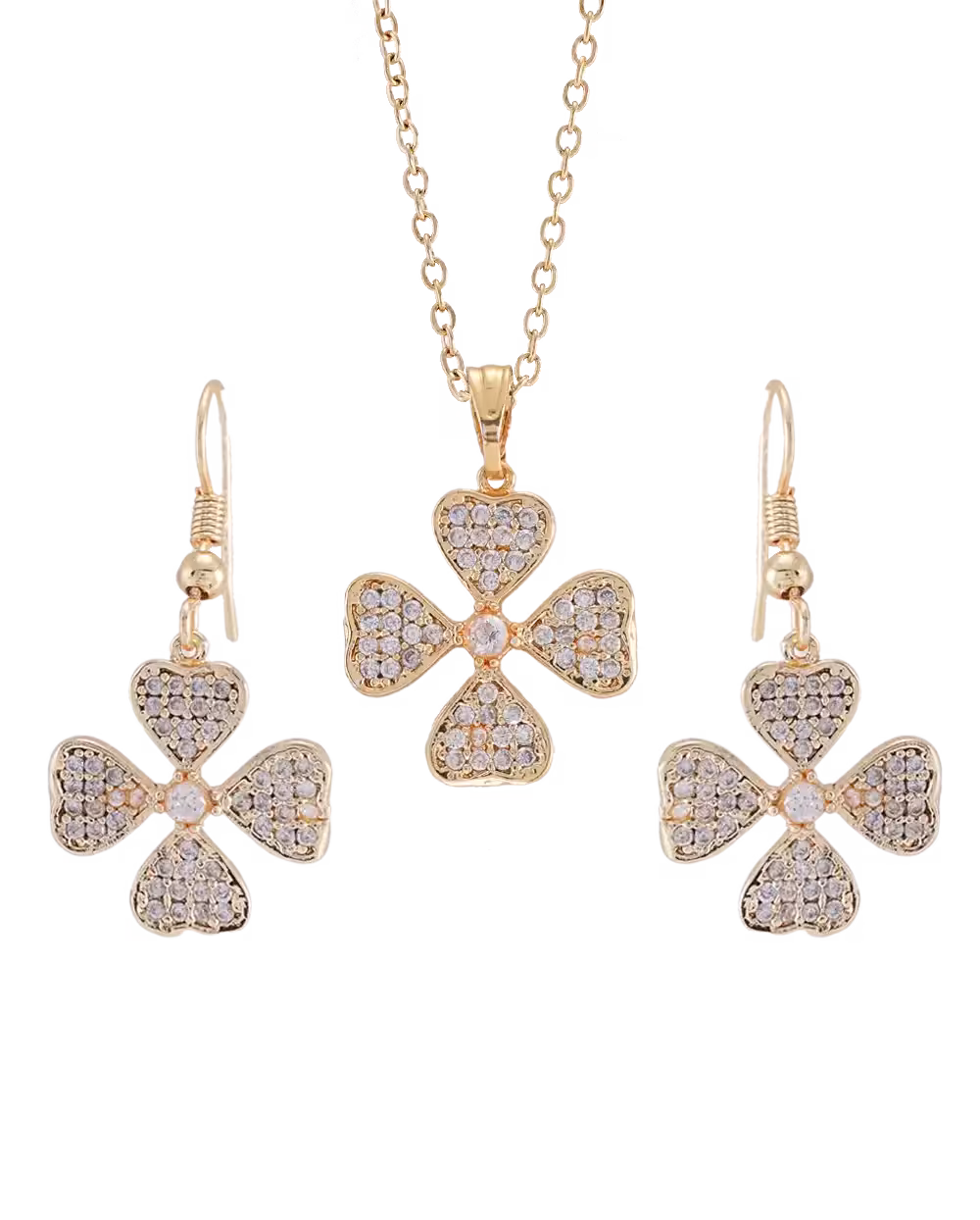 نیم ست زنانه طلا روس مدل 1500