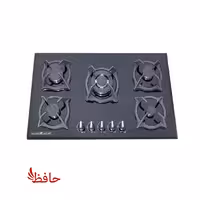 اجاق گاز صفحه ای شیشه ای پنج شعله آژینه مدل پینگا