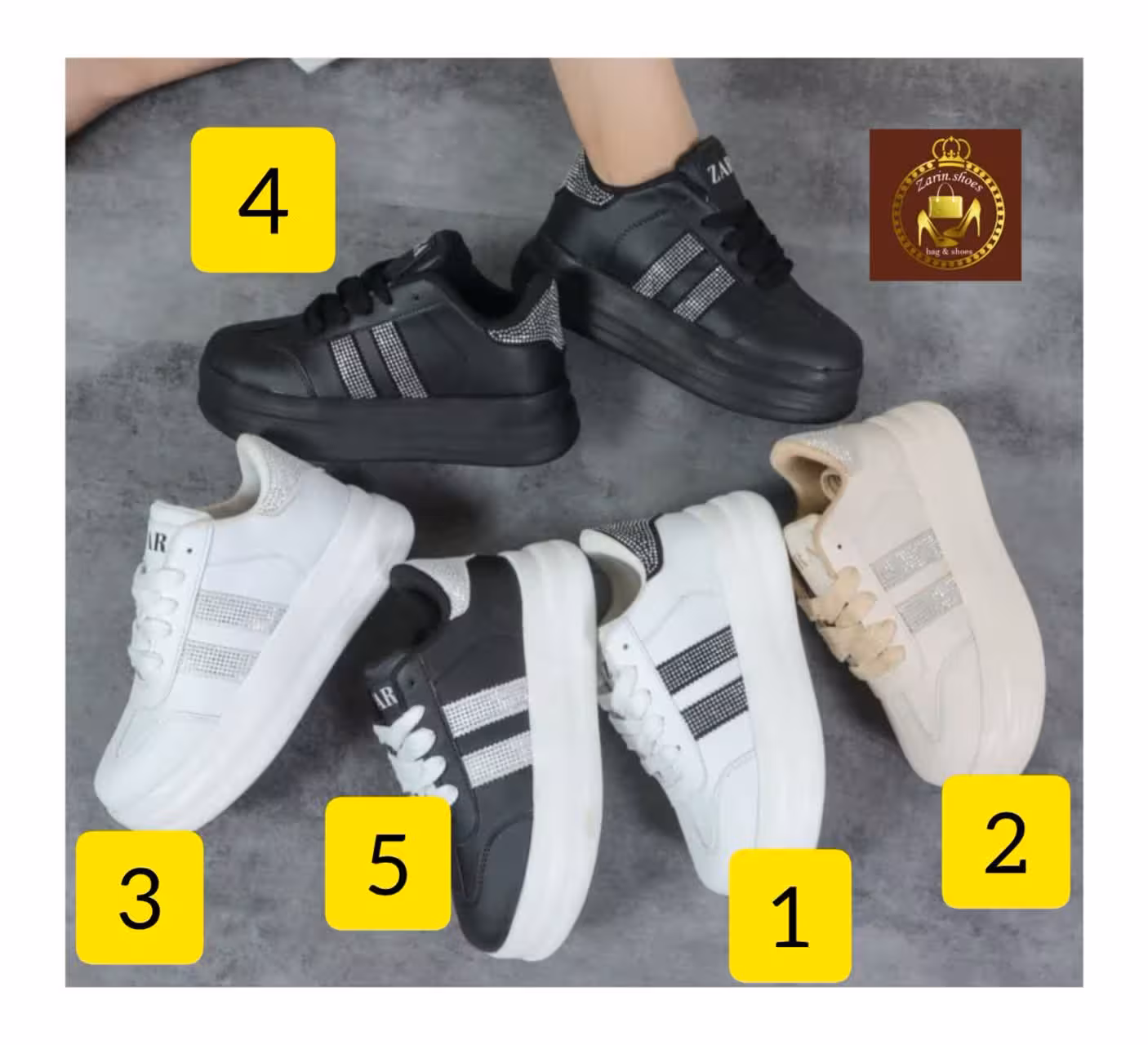 کتونی لژدار نگین دار زنانه دخترانه