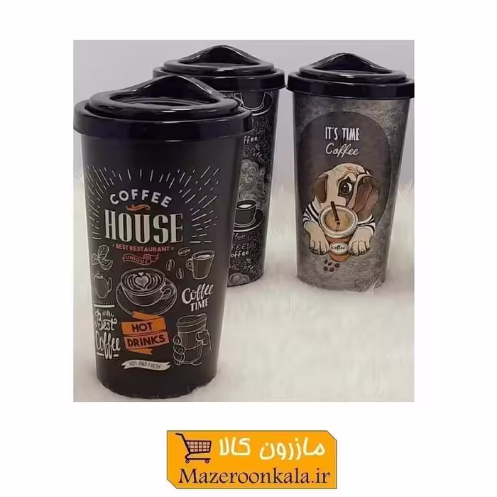 لیوان کافی درب دار طرح متنوع SOO-012