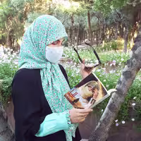 روسری حریر سبز آبی برند تبسم مجلسی و شیک عرض زیاد
