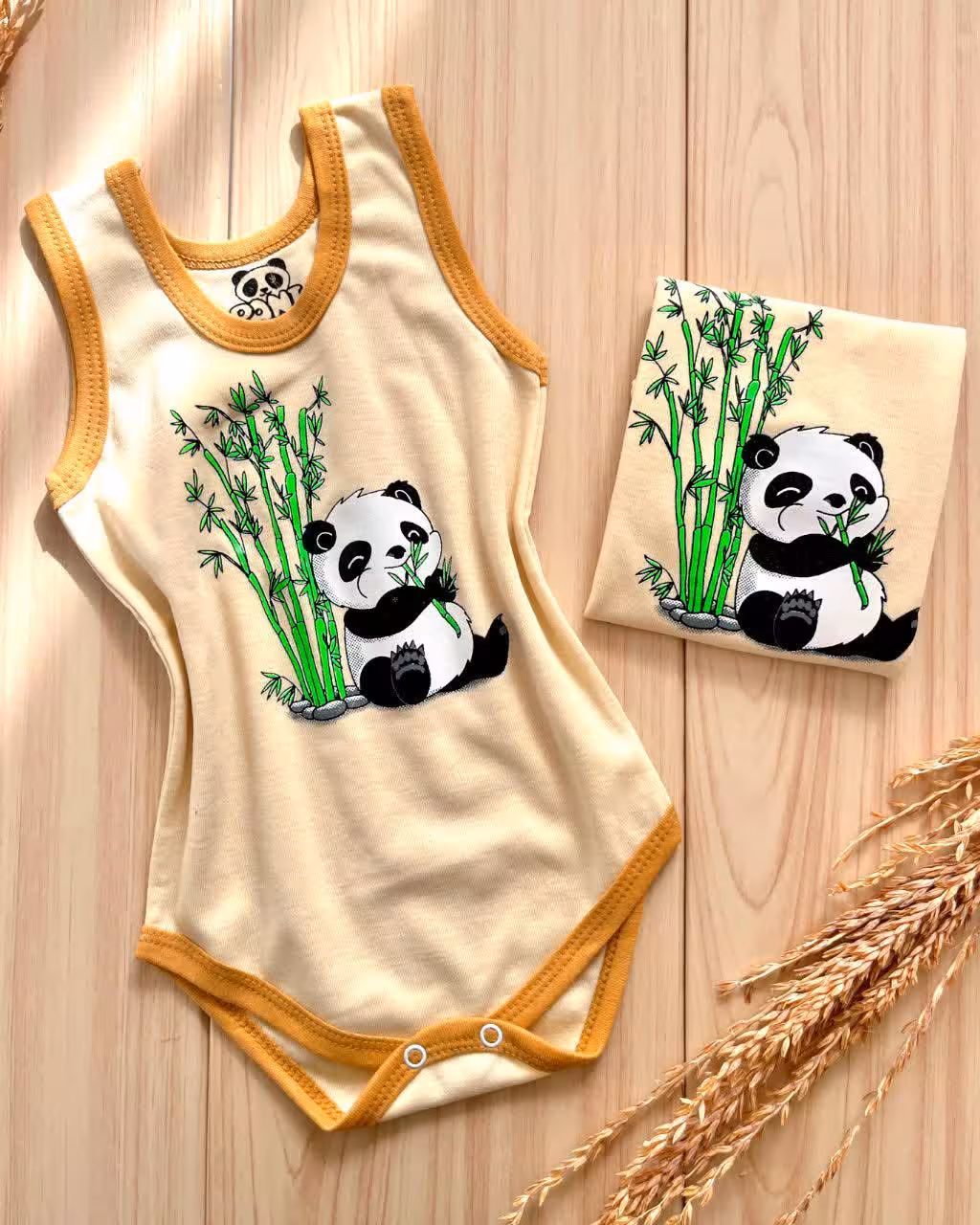 لباس بچه گانه رکابی زیر دکمه پاندا