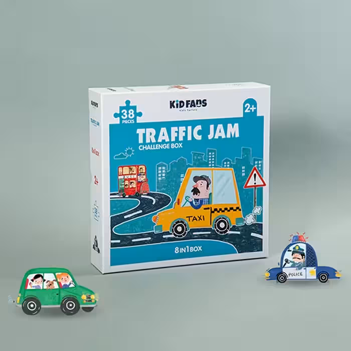 پازل کودک 38 تکه مدل ترافیک KID FANS TRAFFIC JAM کد KS2437
