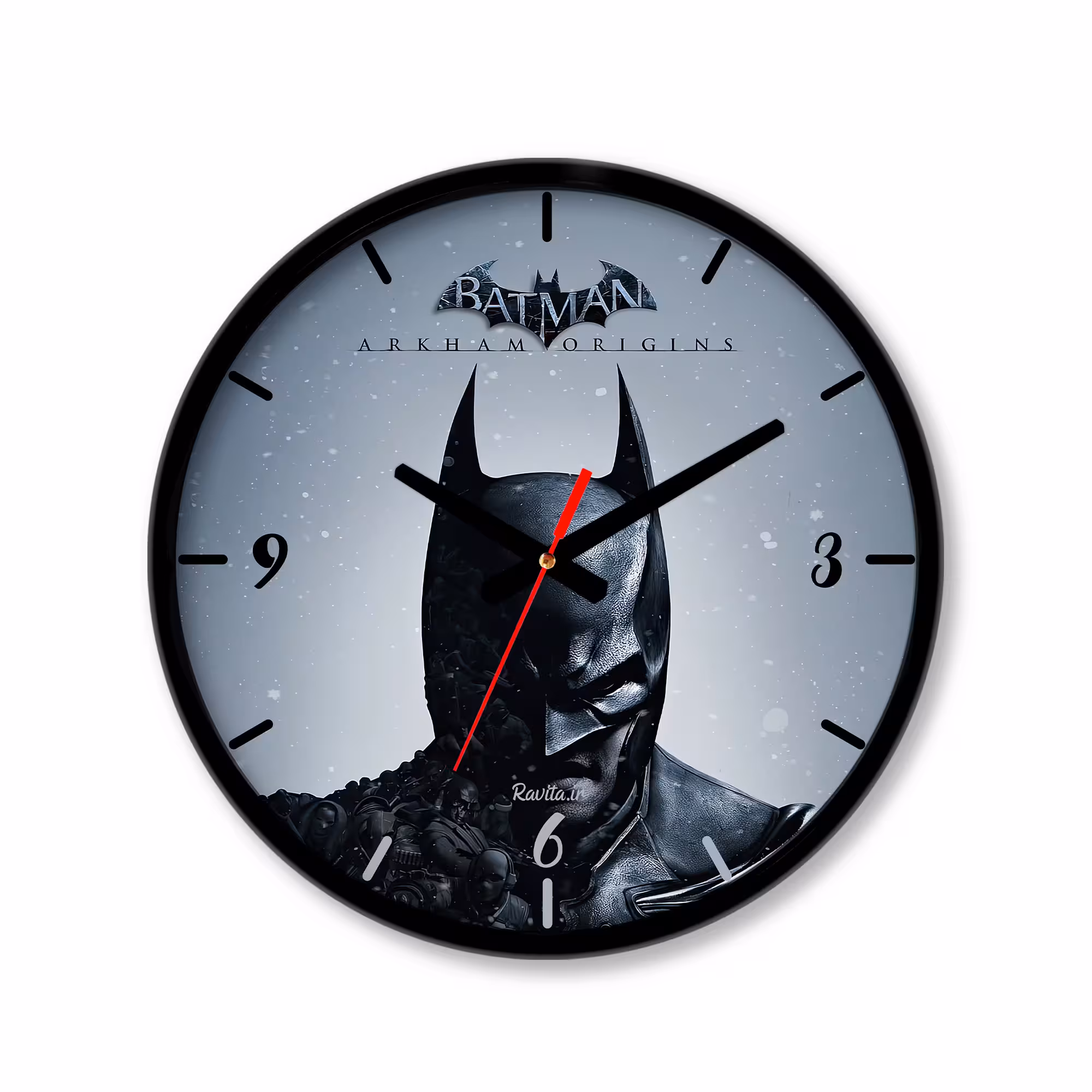 ساعت دیواری کوچک راویتا طرح بتمن کد 430