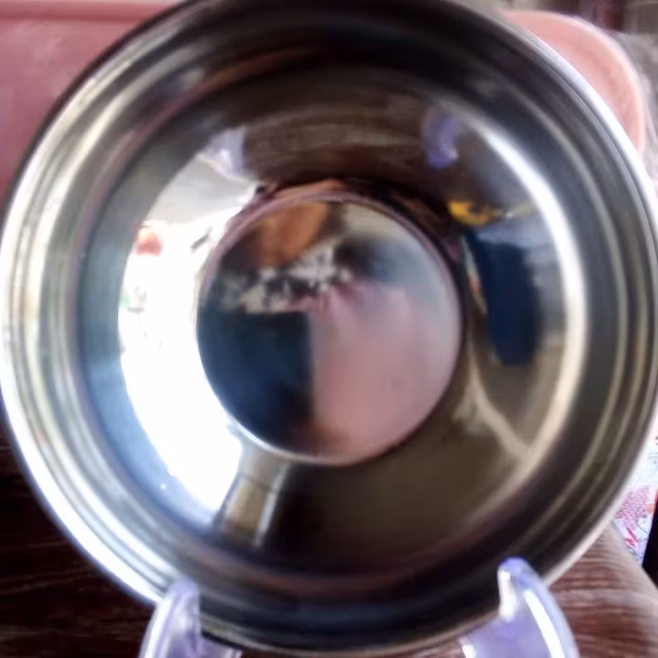 کاسه استیل ابگوشت خوری لبه دار 