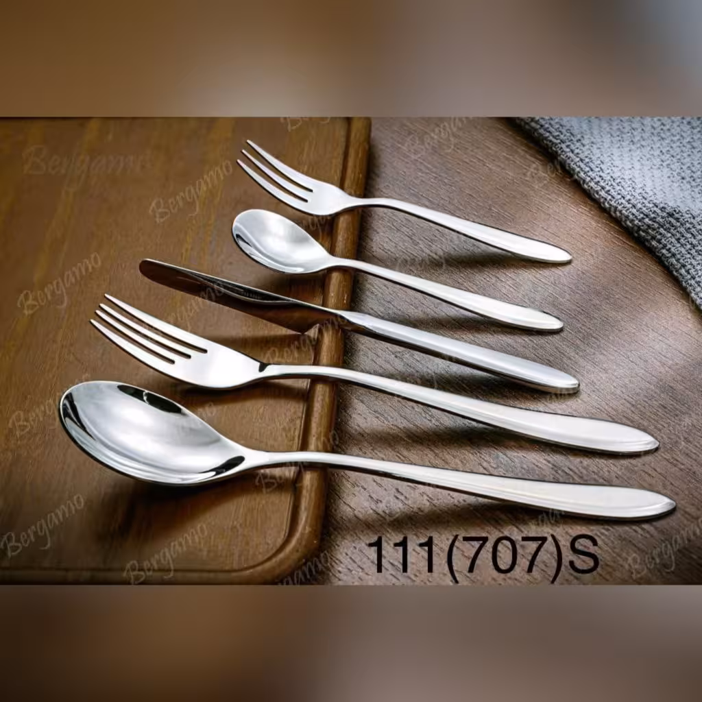 سرویس قاشق چنگال 52 پارچه 12 نفره برگامو مدل 707s