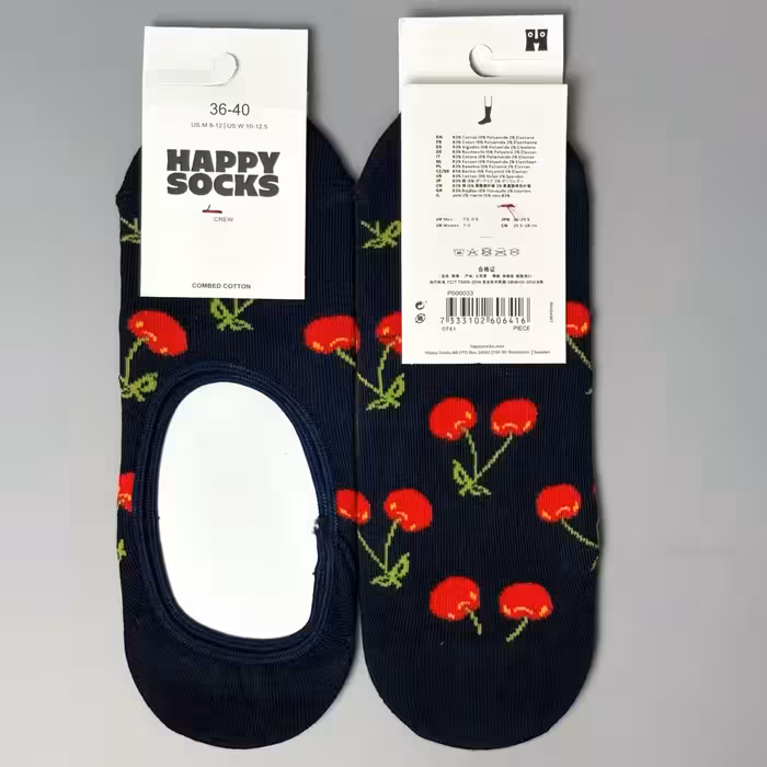 جوراب ساق کوتاه مچی زیر قوزکی هپی ساکس طرح گیلاس