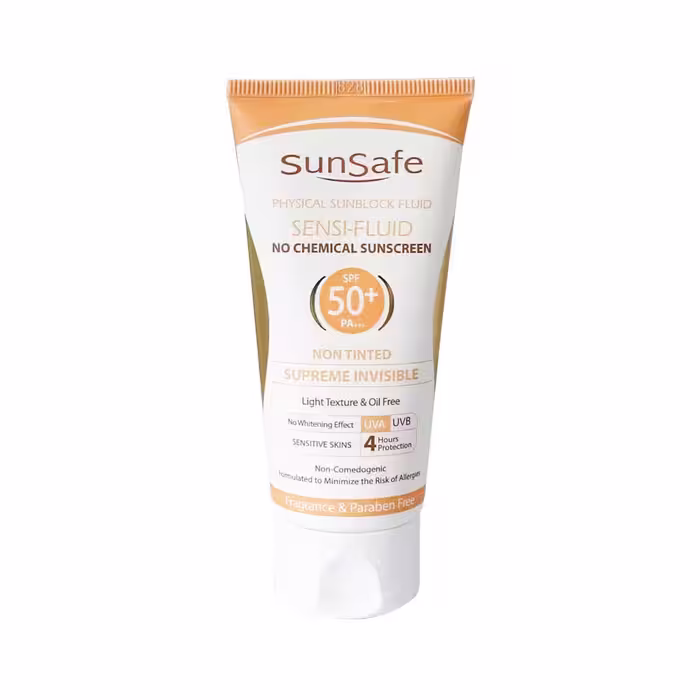 فلوئید ضد آفتاب SPF50  فیزیکال سان سیف