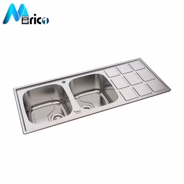 سینک میلان کد 7016 توکار دو لگنه
