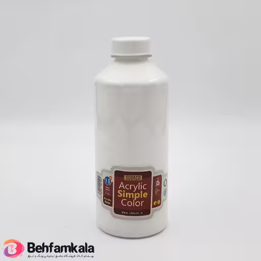 رنگ اکریلیک سفید یک کیلویی سوداکو