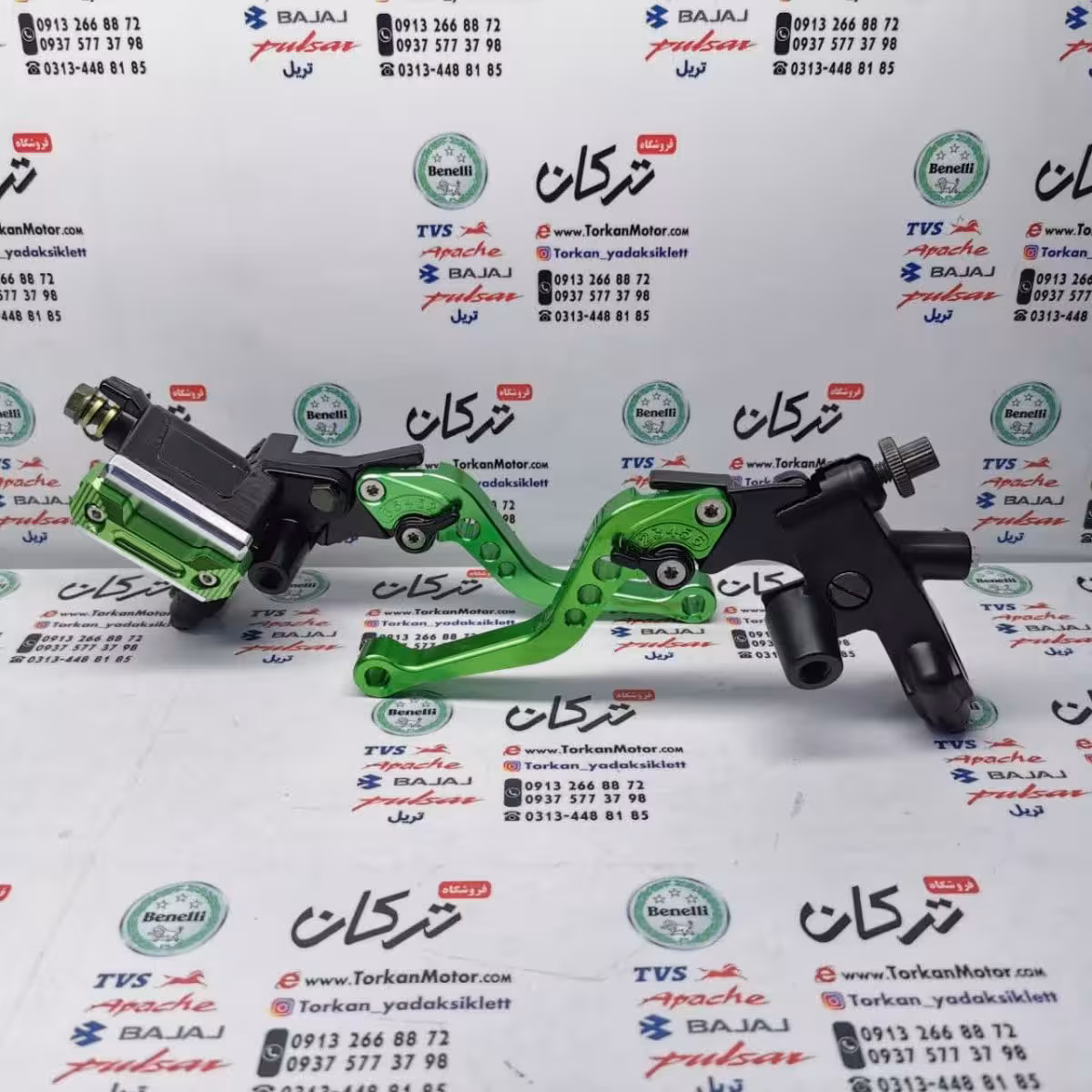 ست کامل پمپ ترمز و قلوه کلاچ رنتال cnc اسپرت انواع موتور سیکلت ( سبز )