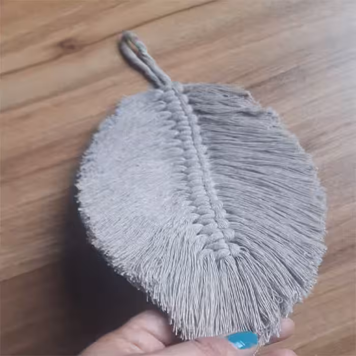 آویز بافتنی مدل برگ بوم کد 36