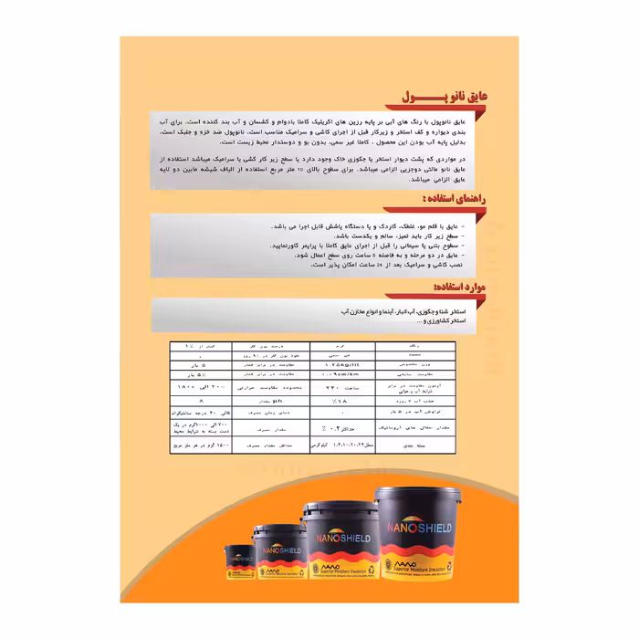 عایق رطوبتی نانوشیلد مدل نانوپول کد NSNP-20 وزن 20 کیلوگرم