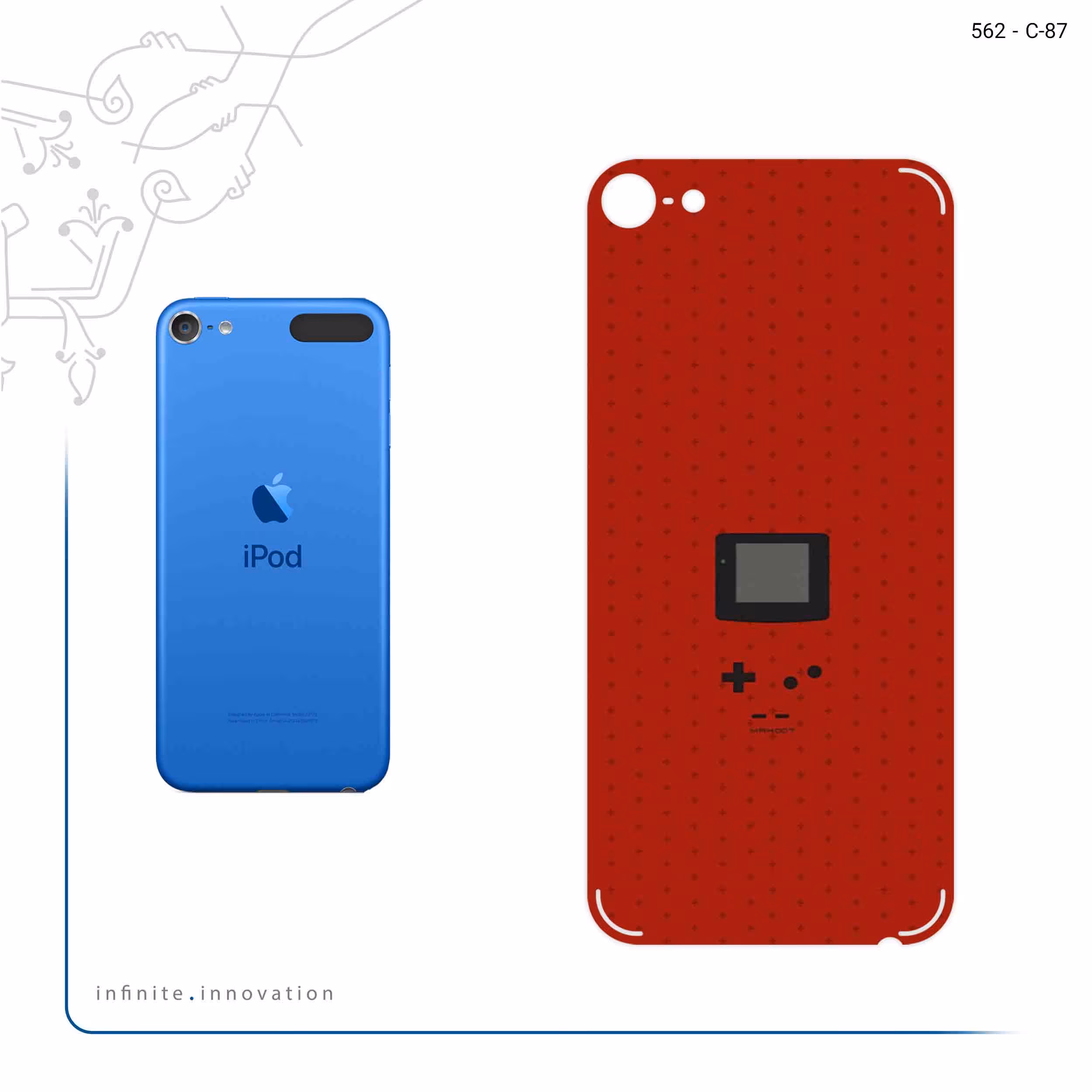 برچسب پوششی ماهوت مدل Minimal GameBoy Icon مناسب برای گوشی موبایل اپل iPod touch 6th generation