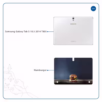 برچسب پوششی ماهوت مدل Hamburger مناسب برای تبلت سامسونگ Galaxy Tab S 10.5 2014 T805