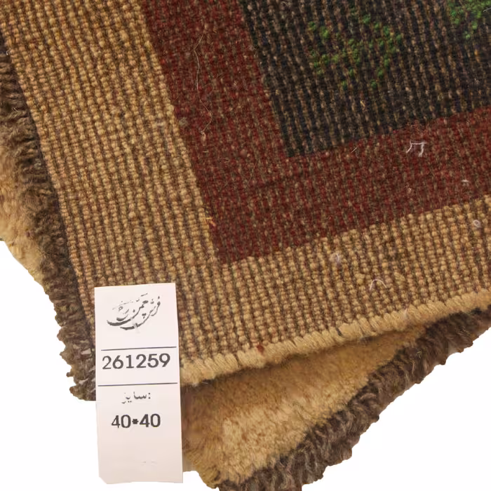  گبه دستباف فرش چمن رخ مدل ذهنی بافت کدCHR-261217233859 مجموعه 4 عددی