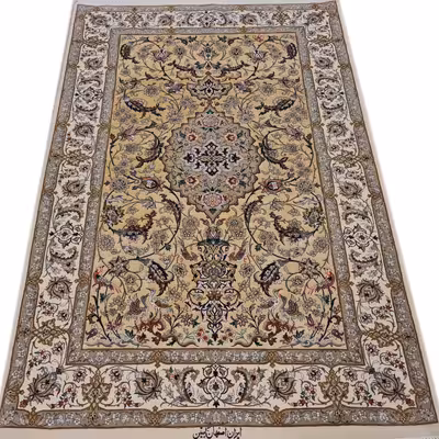 فرش دستبافت دو متری اصفهان آبتین کد 1445