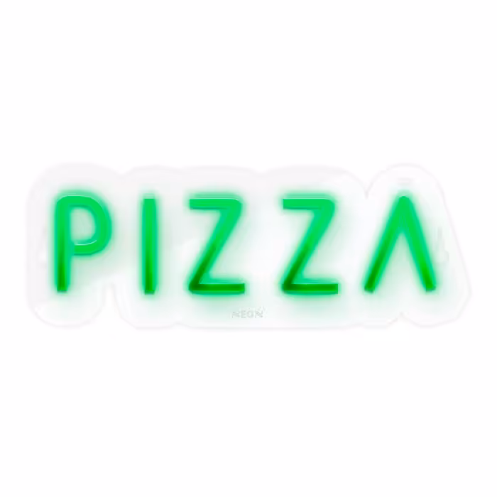 چراغ دیواری نئون دیزاین طرح Pizza-Text_GR