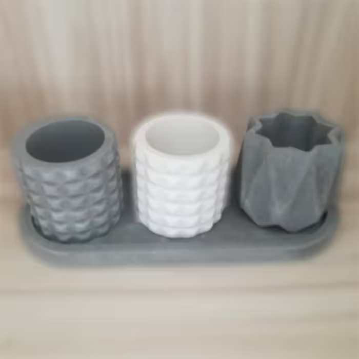 گلدان دکوری مدل تیفوسی کد TS245 98 مجموعه 4 عددی