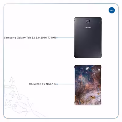 برچسب پوششی ماهوت مدل Universe-by-NASA-6 مناسب برای تبلت سامسونگ Galaxy Tab S2 8.0 2016 T719N