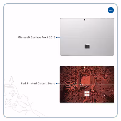 برچسب پوششی ماهوت مدل Red Printed Circuit Board مناسب برای تبلت مایکروسافت Surface Pro 4 2015