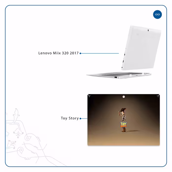 برچسب پوششی ماهوت مدل Toy Story مناسب برای تبلت لنوو Miix 320 2017