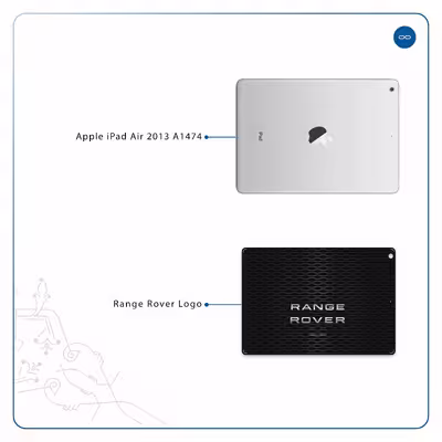 برچسب پوششی ماهوت مدل Range-Rover-Logo مناسب برای تبلت اپل iPad Air 2013 A1474