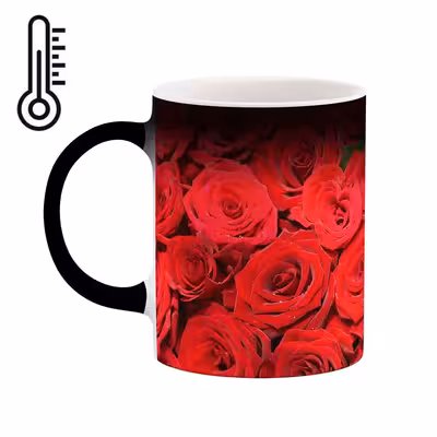 ماگ حرارتی طرح گل رز مدل mgh01894