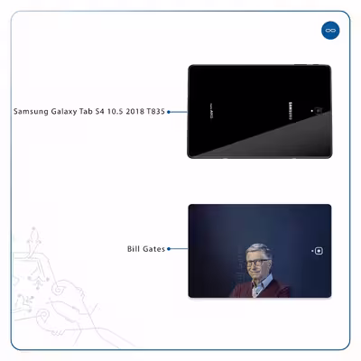 برچسب پوششی ماهوت مدل Bill Gates مناسب برای تبلت سامسونگ Galaxy Tab S4 10.5 2018 T835