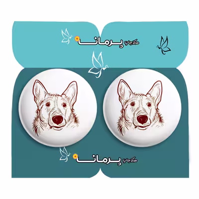 پیکسل پرمانه طرح حیوانات بامزه کد pm2n.32651 مجموعه 2 عددی