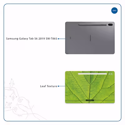برچسب پوششی ماهوت مدل Leaf-Texture مناسب برای تبلت سامسونگ Galaxy Tab S6 2019 SM-T865