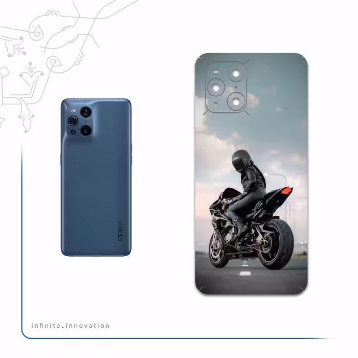 برچسب پوششی ماهوت مدل Motorcycling مناسب برای گوشی موبایل اپو Find X3 Pro