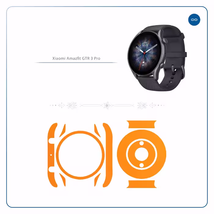 برچسب ماهوت طرح Matte-Orange مناسب برای ساعت هوشمند آمازفیت GTR 3 Pro