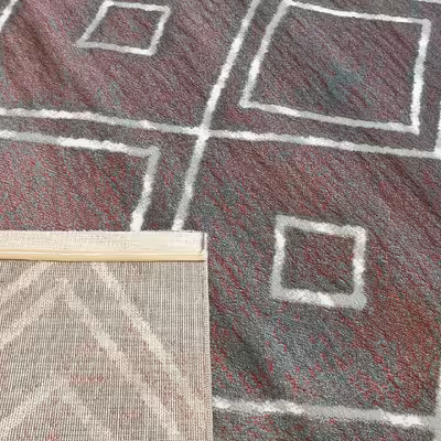 فرش ماشینی ساوین طرح 8019 زمینه دودی