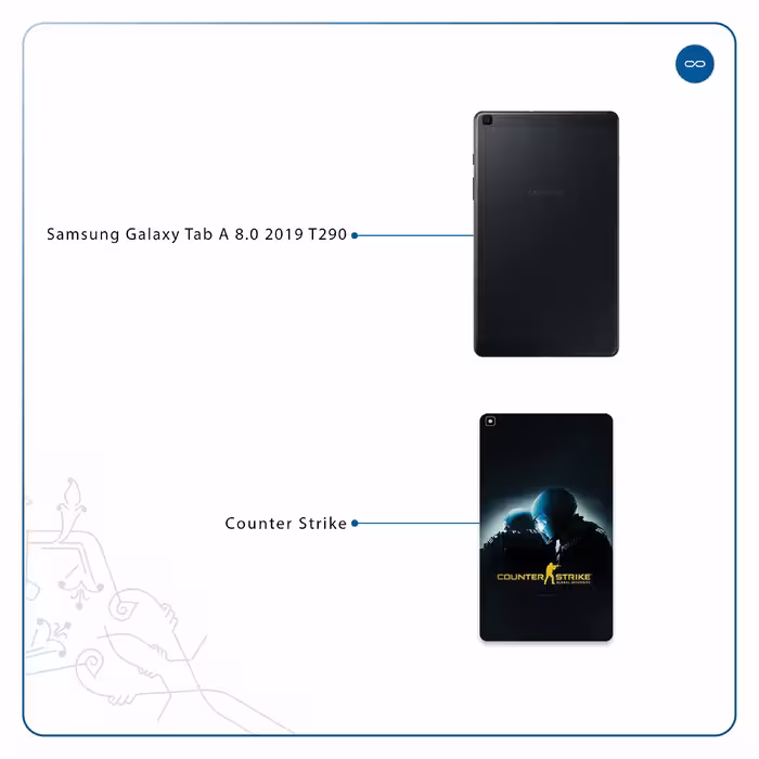 برچسب پوششی ماهوت مدل Counter-Strike مناسب برای تبلت سامسونگ Galaxy Tab A 8.0 2019 T290