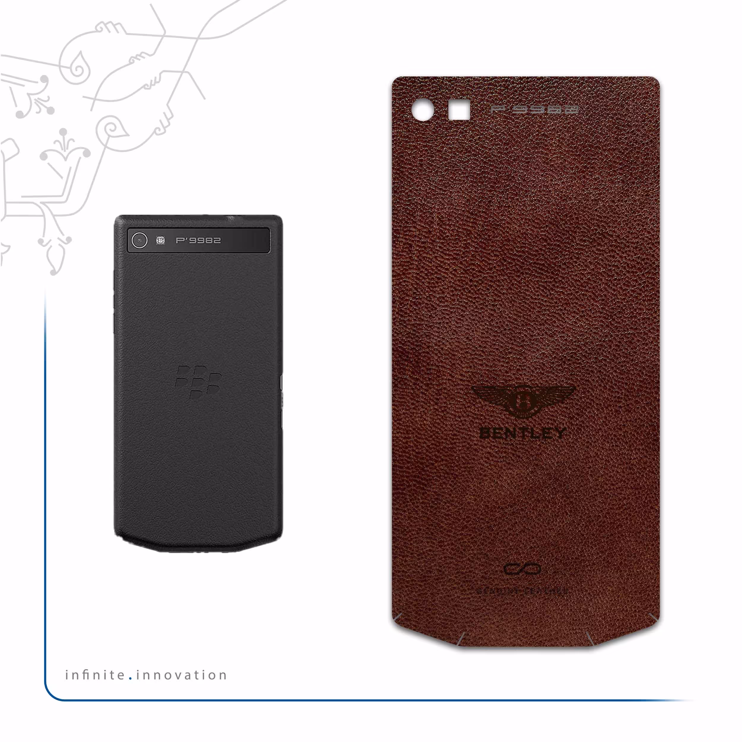 برچسب پوششی ماهوت مدل NL-BNTLY مناسب برای گوشی موبایل بلک بری P9982