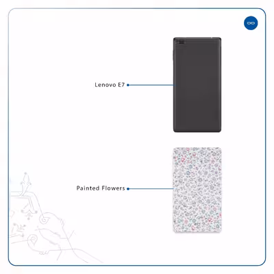 برچسب پوششی ماهوت مدل Painted-Flowers مناسب برای تبلت لنوو E7