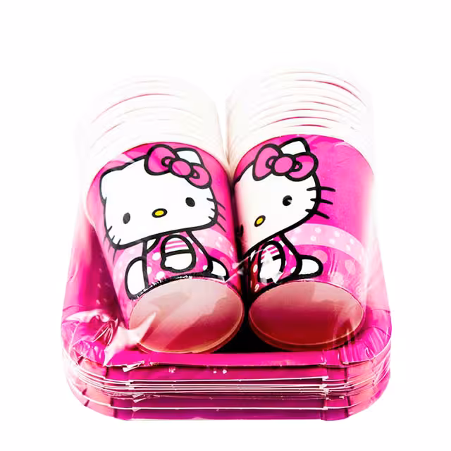 تم تولد پک بشقاب و لیوان دخترانه مدل کیتی 20 عددی