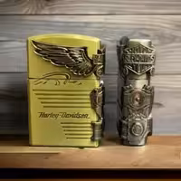 فندک پفندک گازی سنگ چخماقی طرح هارلی دیویدسون فلزی نقش برجسته