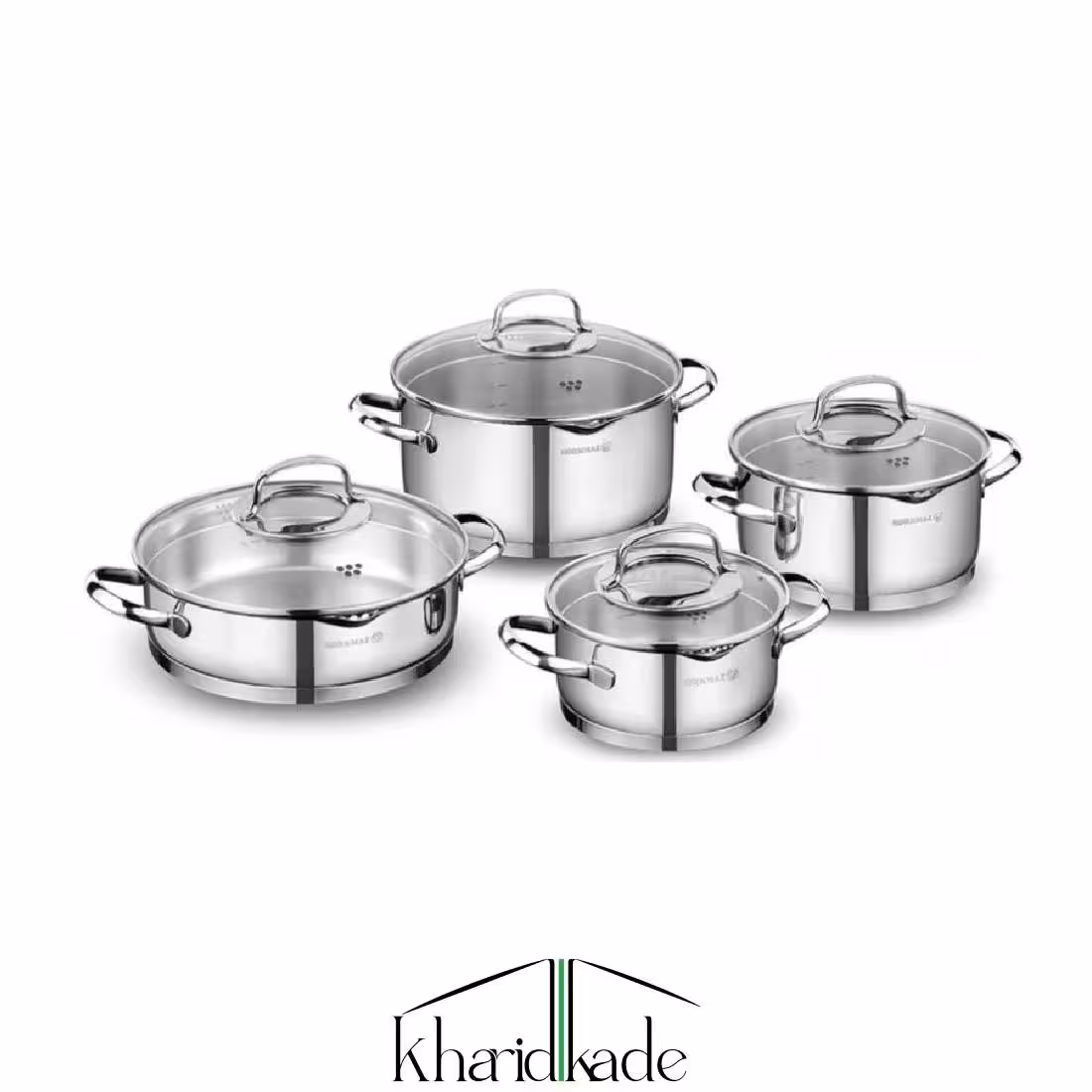 سرویس قابلمه 8 پارچه کرکماز A1999 مدل استیما (اصلی) Korkmaz Steama