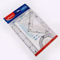 ست خط کش، گونیا و نقاله شفاف مپد