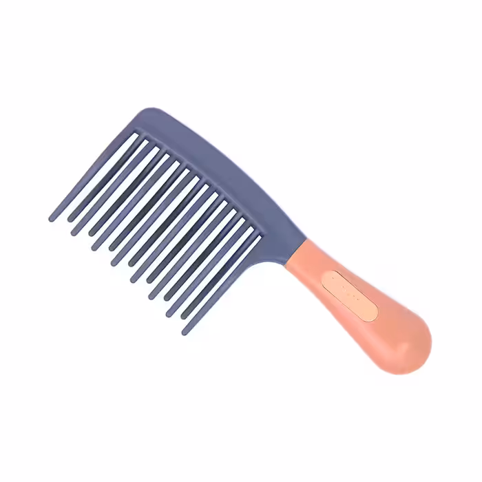 دلگان شانه پلاستیکی 2 تیغه مناسب موی فر 20 سانتی