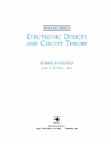خرید و دانلود نسخه کامل کتاب Electronic Devices and Circuit Theory