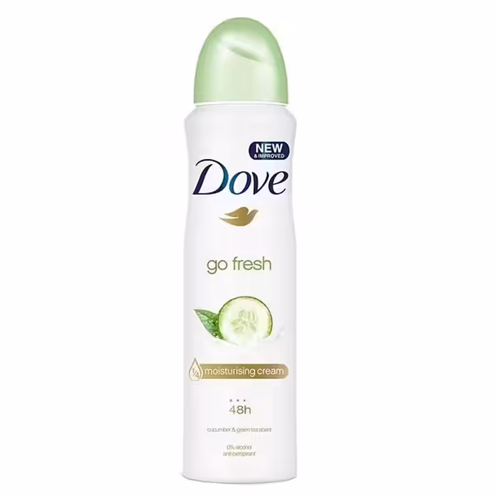 اسپری بدن زنانه رایحه خیار و چای سبز داوو DOVE  GO FRESH