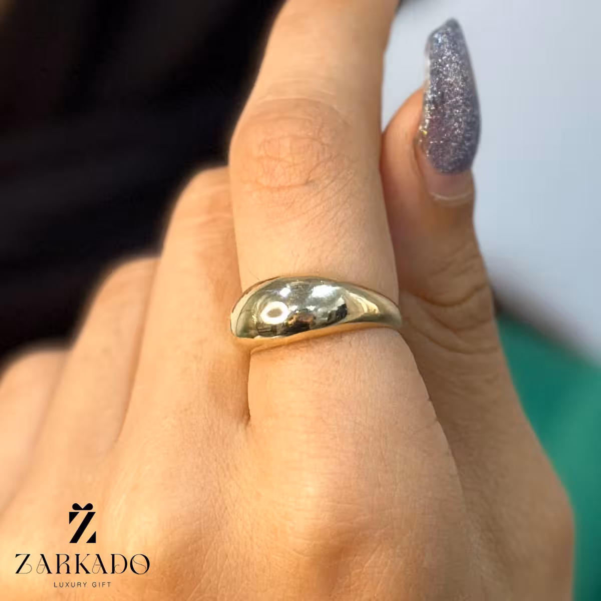 انگشتر طلا طرح بتگا کد R8505 - زرکادو