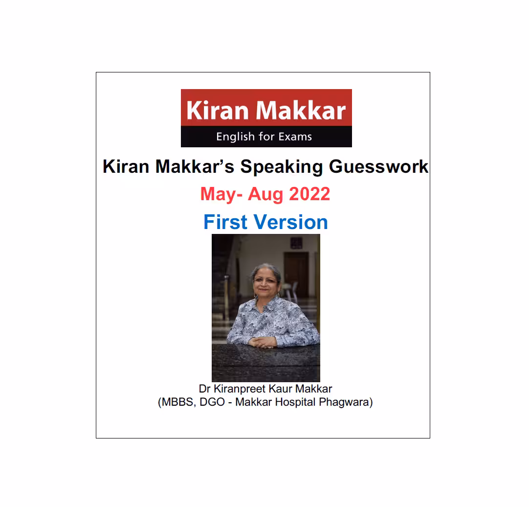 کتاب ماکار اسپیکینگ Kiran Makkar's Speaking Guesswork May Aug 2022 First Version