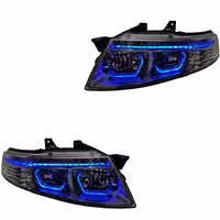 خرید چراغ جلو اسپرت سمند سورن مدرن مدل Hexa-3D آبی داخل فابریک دوحالته بدون موتور دو عددی | اتوموبی