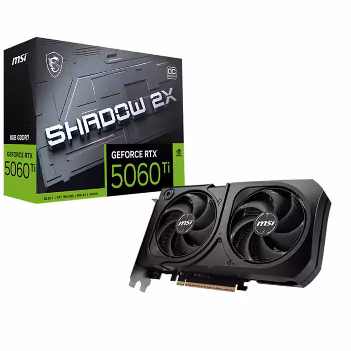 کارت گرافیک ام اس آی مدل GeForce RTX 5060 Ti 8GB SHADOW 2X OC