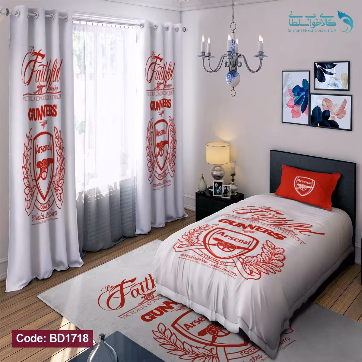 روتختی طرح باشگاه فوتبال آرسنال یکنفره کد BD1718